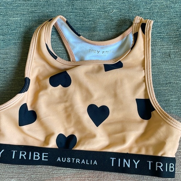 Tiny Tribe Heart Print Yoga Athletic Set - Picture 2 of 4